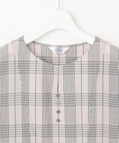 J.PRESS LADIES 【洗える】ドライタッチドビーチェック ブラウス