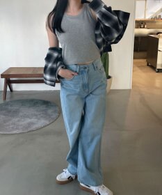 WEGO 【カップ付きインナー/SMサイズ展開】なちゅ盛れカップインアメスリタンク