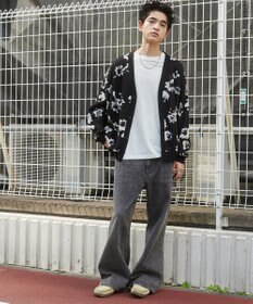 WEGO リラックスフィットパターンカーディガン