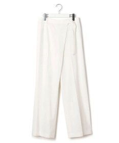 23区 L 【洗える】ポリエステルレーヨン ラップディテール パンツ