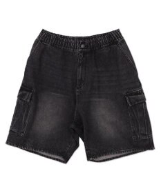 WEGO 【SMLサイズ展開】イージーバギーデニムカーゴショーツ