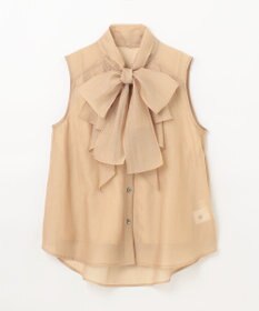 GRACE CONTINENTAL シアーボウタイノースリーブ