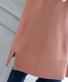 Tiaclasse 【洗える】華のあるニットタートルワンピース