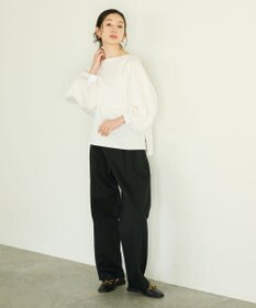 #Newans ハイウエスト2タックパンツ