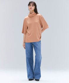 BEIGE， 【洗える・Precious 11月号掲載】LLOYD / ハンマーサテンロールカラー半袖ブラウス