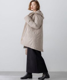 23区 L 【一部店舗限定/滝沢眞規子さん着用/撥水加工】ミリタリー フーデット ダウンコート