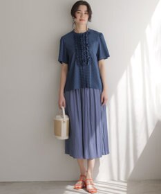 組曲 ギャザーライトデシン パンツ