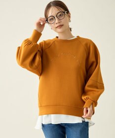 ANY L ロゴ刺繍ダンボールトレーナー