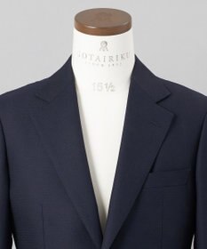 GOTAIRIKU 【御幸毛織】ドライスピナーツイルストレッチスーツ_ネイビー格子