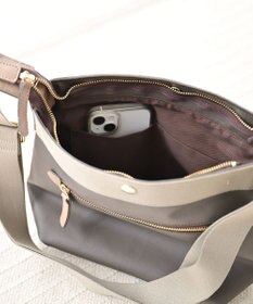 Hekhèr Le Style de Vie 新色追加【日本製】PUコートコットンキャンバス ショルダーバッグ