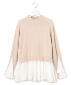 23区 L 【23区×Oggiコラボ】フレアサテンコンビ ラメニット