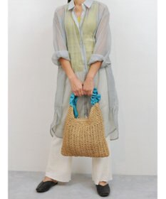 UNBILLION cachecache フリルワンハンドルペーパー手編みトート