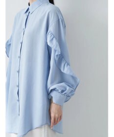 earth music&ecology フリルスリーブシャツ