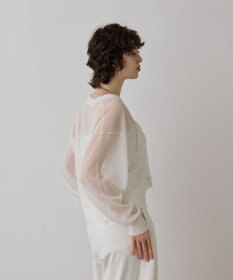 GRACE CONTINENTAL シアージョーゼットカーディガン