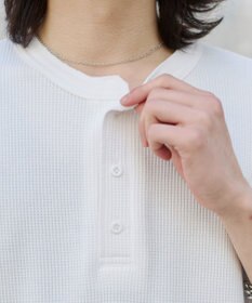 WEGO 【ユニセックス着用ITEM/MLサイズ展開】ワッフルヘンリーネックT（SS）