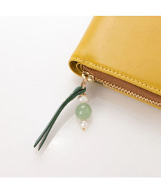 UNBILLION perche ジェムストーンチャームハーフラウンドウォレット