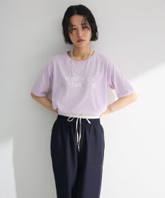 Green Parks 箔プリントフェミニンロゴＴシャツ