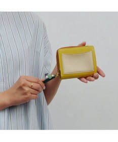 UNBILLION perche ジェムストーンチャームハーフラウンドウォレット