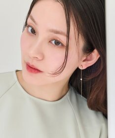 Phoebe 【金属アレルギー対応】ルミナスパールロングセラミックピアス　シャンパンゴールド