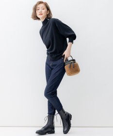 23区 セミウーステッド ハイネック ニット