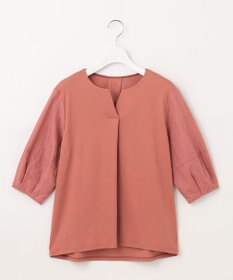 J.PRESS LADIES 【WEB限定カラーあり・接触冷感・UVケア】 スムースジャージー キーネック カットソー