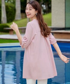 Tiaclasse L 【新色追加】バンドカラーシャツチュニックブラウス