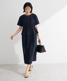 Green Parks 表面感ペプラムレイヤードワンピース