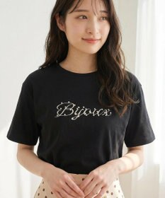 Feroux 【洗える】Bijou刺繍Tシャツ