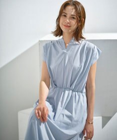 組曲 【洗える・WEB限定】プレーティング天竺 ドレープワンピース