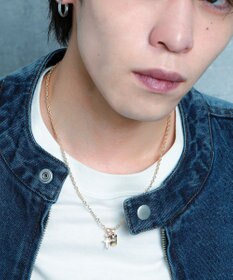 WEGO Mラインストーンダブルモチーフネックレス