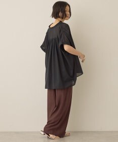 AMERICAN HOLIC イージーケア 接触冷感フレンチスリーブギャザーシャツ