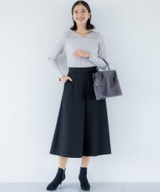 組曲 T/Rツイルストレッチ フレアパンツ