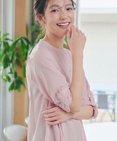 Tiaclasse L 【新色追加】バンドカラーシャツチュニックブラウス