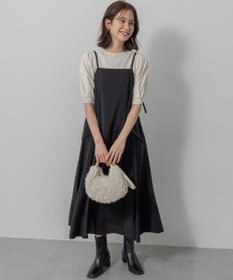 組曲 クルミボタン5分袖ニット