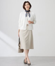 J.PRESS LADIES L 【洗える】Cotton Acetate ストライプ ニット プルオーバー