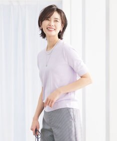 J.PRESS LADIES 【洗える】 BASIC HI-COTTON クルーネック ニット