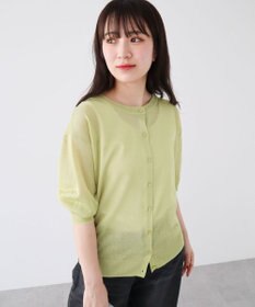 Green Parks ２ｗａｙ　７分袖ブライトシアーニットプルオーバー