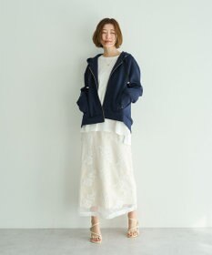 YECCA VECCA バックプリーツZIPフーディー