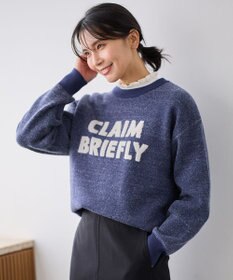 ANY L スウェットライクフェザーロゴニット