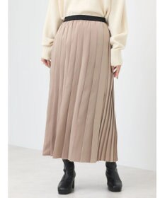 earth music&ecology サテンプリーツスカート