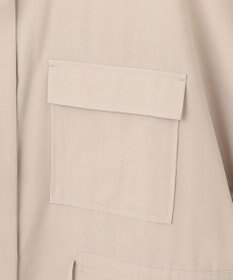 23区 【洗える】ライトシアーマットクロス ミリタリーディティール シャツ