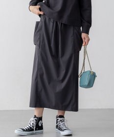 23区 【撥水加工/洗える】ブライトタフタ ドロスト スカート