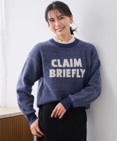 ANY スウェットライクフェザーロゴニット