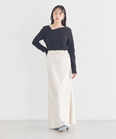 earth music&ecology アシメネックリブプルオーバー