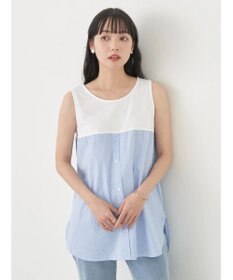 earth music&ecology ＳＥＴ２点カットプルオーバー＋シャツドッキングタンク