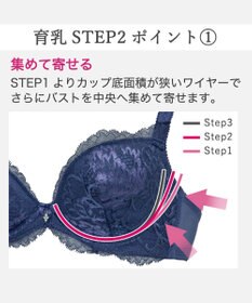 BRADELIS New York 【BRADELIS New York/ 育乳補整ブラ・STEP2 寄せる】ナオミステップ2ブラ25A1 補正下着 ブラジャー 谷間メイク