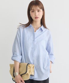 earth music&ecology 【接触冷感】綿麻混ベーシックシャツ