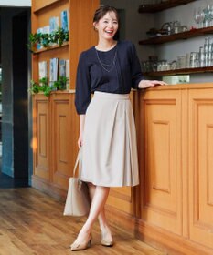 Tiaclasse 【洗える】ピンタックレースカットソーTブラウス