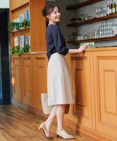 Tiaclasse 【洗える】ピンタックレースカットソーTブラウス