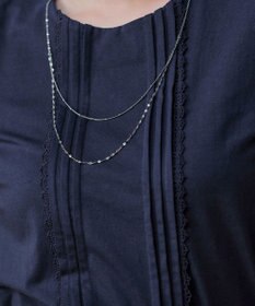 Tiaclasse 【洗える】ピンタックレースカットソーTブラウス